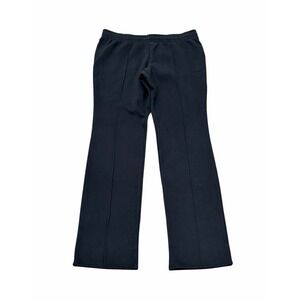 SKIMS Womens Cotton Fleece Low Rise Slim Straight Pants Black Onyx Medium NWT